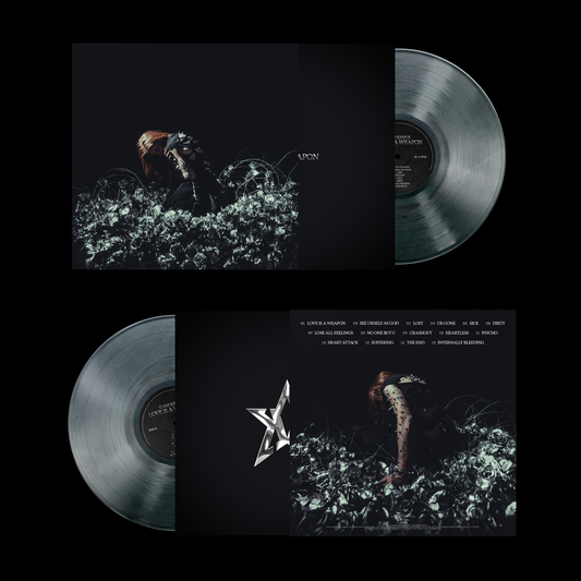 LOVE IS A WEAPON (Blue Cement Vinyl with Glitter/Shimmer)
